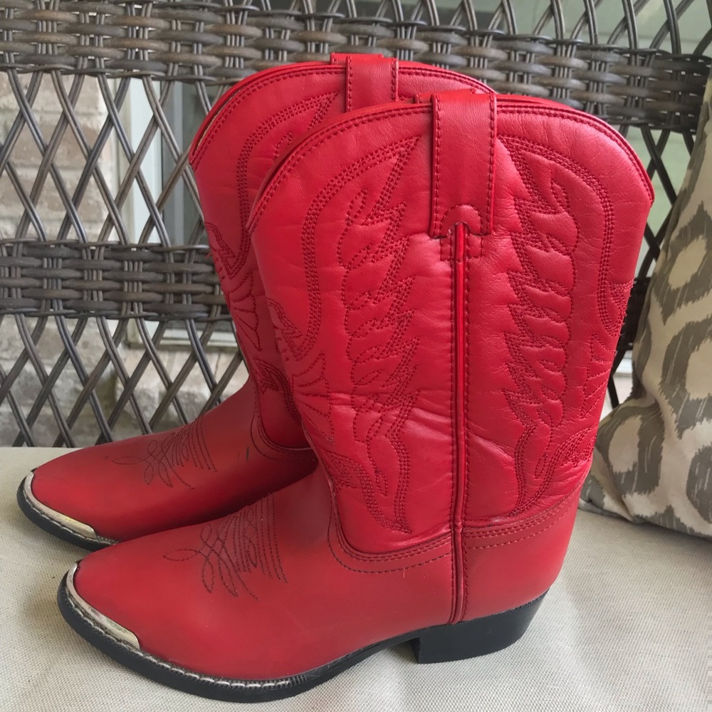 Girls Red Durango Cowboy cowgirl boots size 2
